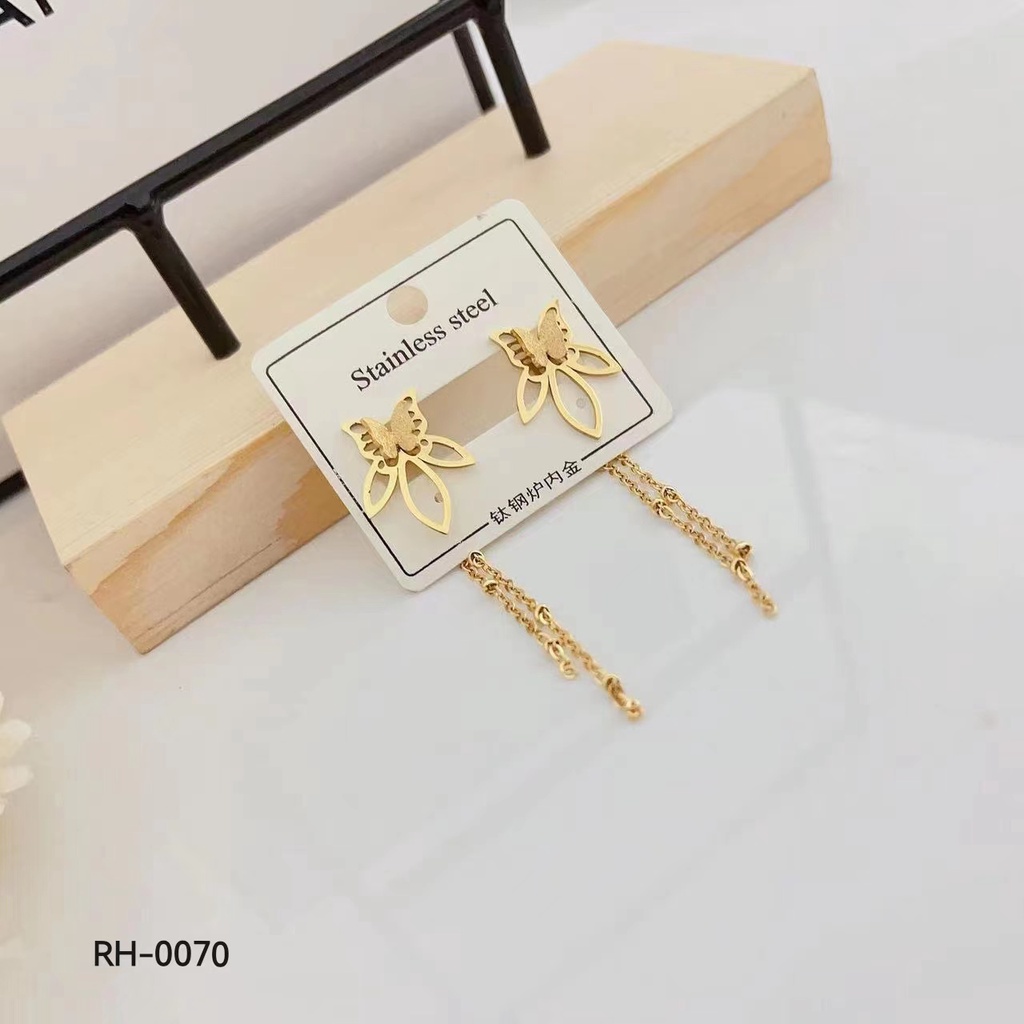 Set Perhiasan Titanium Gelang/Anting  Kupu-kupu 0070/291