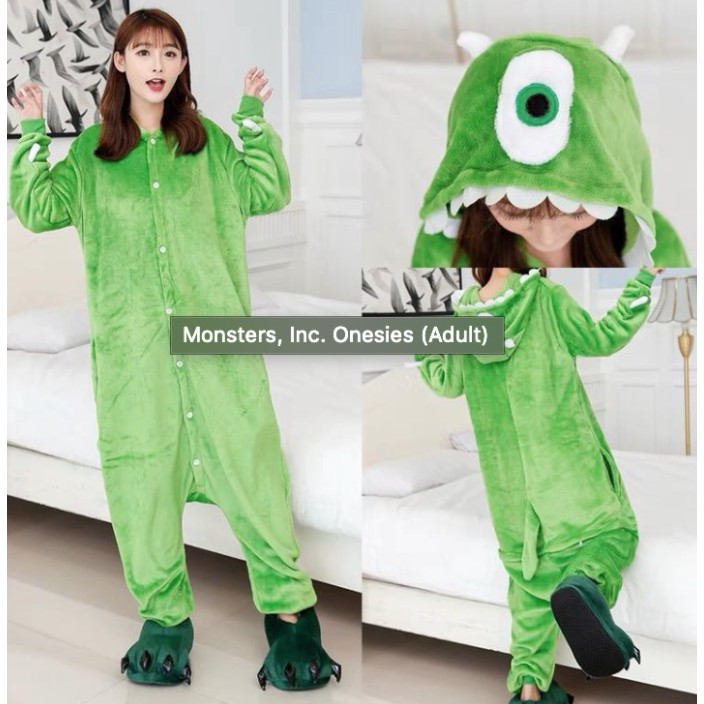 BAJU KOSTUM ONESIE PIYAMA KIGURUMI DINO SULLEY DEWASA-MIKE
