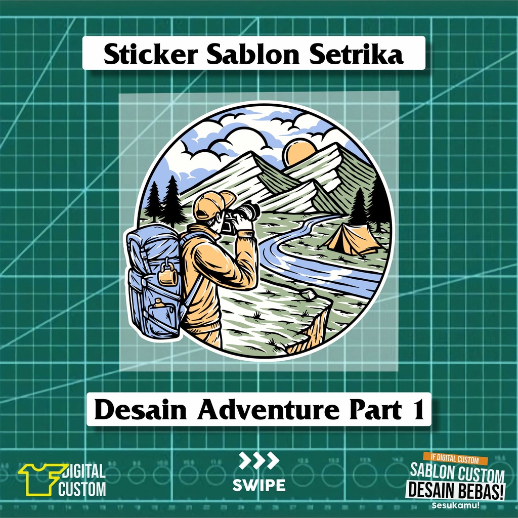 Jual Sticker Sablon Setrika Kaos Gambar Distro Desain Logo Pendaki ...