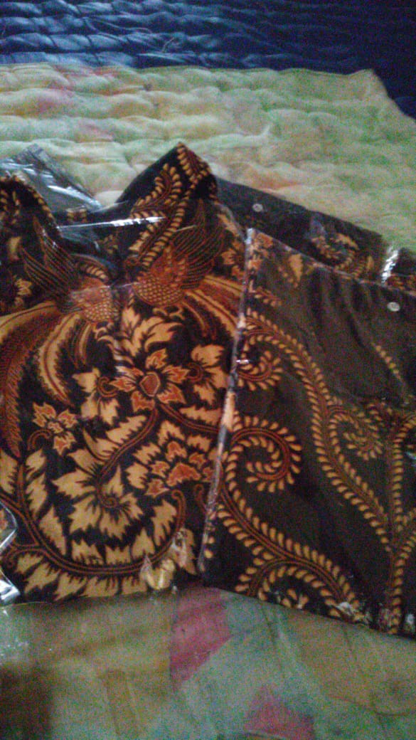 Batik Couple Keluarga Sania Ruffle Ori Ndoro Jowi Dnt Motif Pari Mataram
