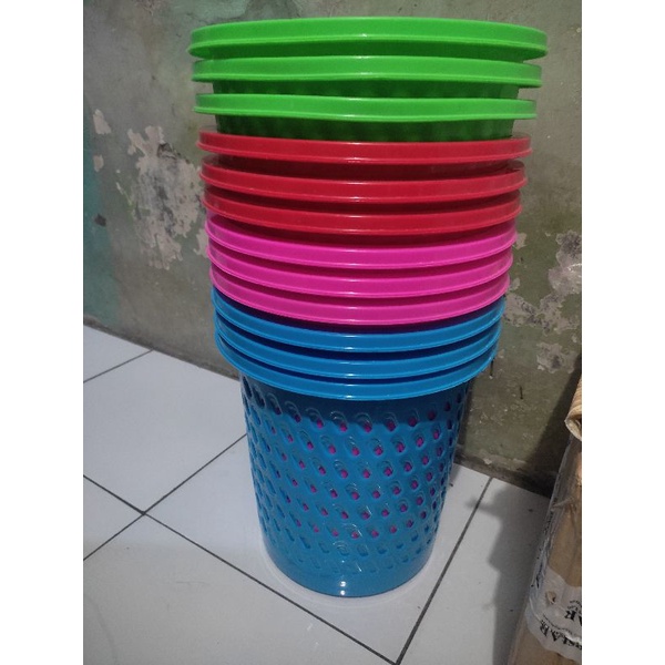Keranjang Plastik Serbaguna Ukuran Besar Tempat Sampah Plastik Bahan Tebal