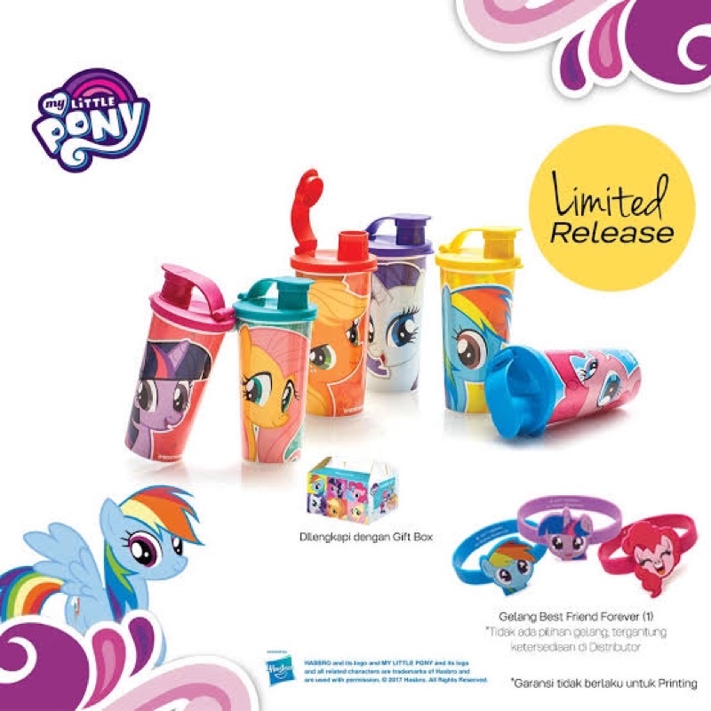 Tupperware Little Pony Tumbler / Botol Minum Little Pony Tupperware