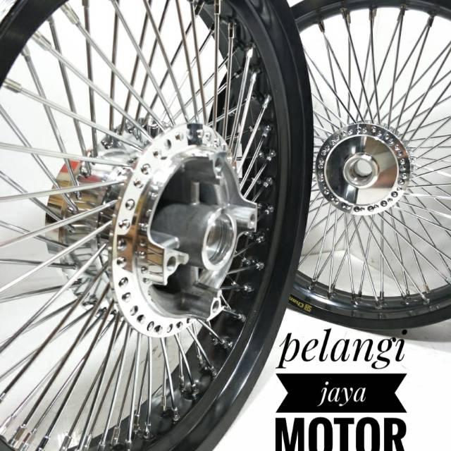 Sepaket Velg Jari2 Seribu Motor Cb150R -  CBR - Cb150New - Led - Velg Tromol Jari Bonus Rakit