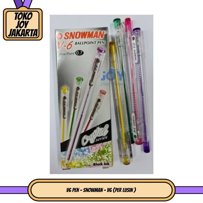 

V6 Pen - Snowman - V6 (Per Lusin ) / Boplen / Pulpen / ballpoint