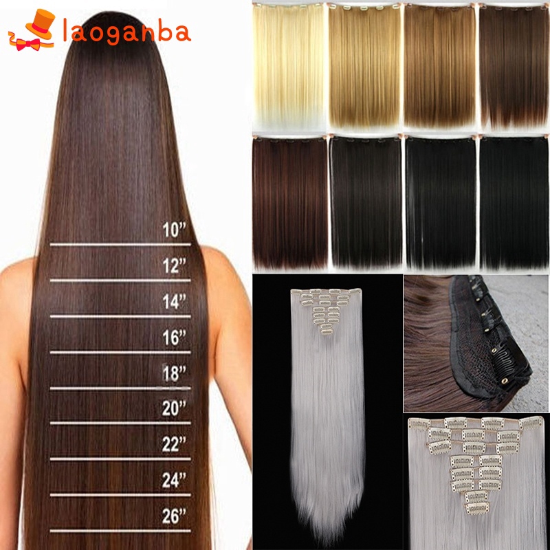 L Hair Extension  Rambut  Palsu Panjang  60cm Model Klip 