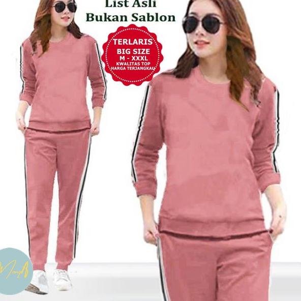 Pusat Produsen SETELAN OLAHRAGA WANITA / BAJU SENAM WANITA / BAJU TRENING CELANA PANJANG / BAJU OLAHRAGA 50017