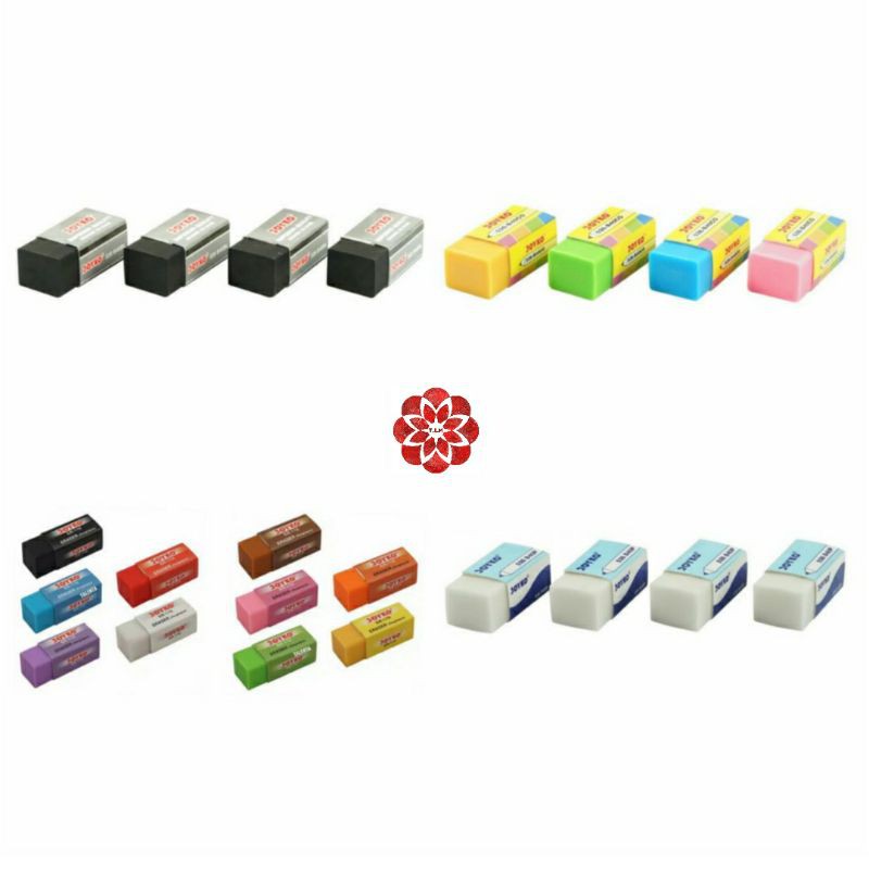 

Penghapus Pensil Kecil Putih / Hitam / Warna (10pcs)