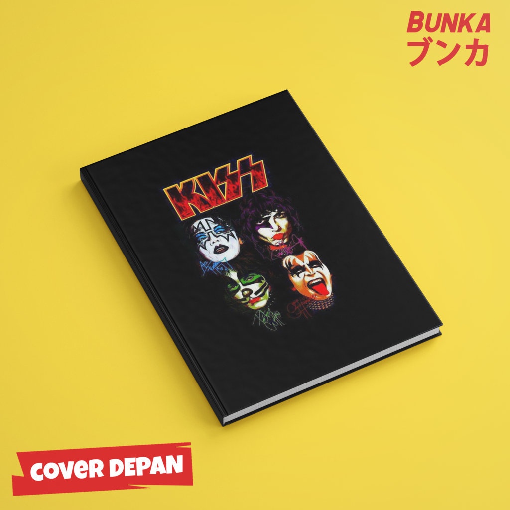

Notebook 80's Band Kiss 2 Hardcover A5 Buku Tulis Catatan Notes Agenda Planner Jurnal