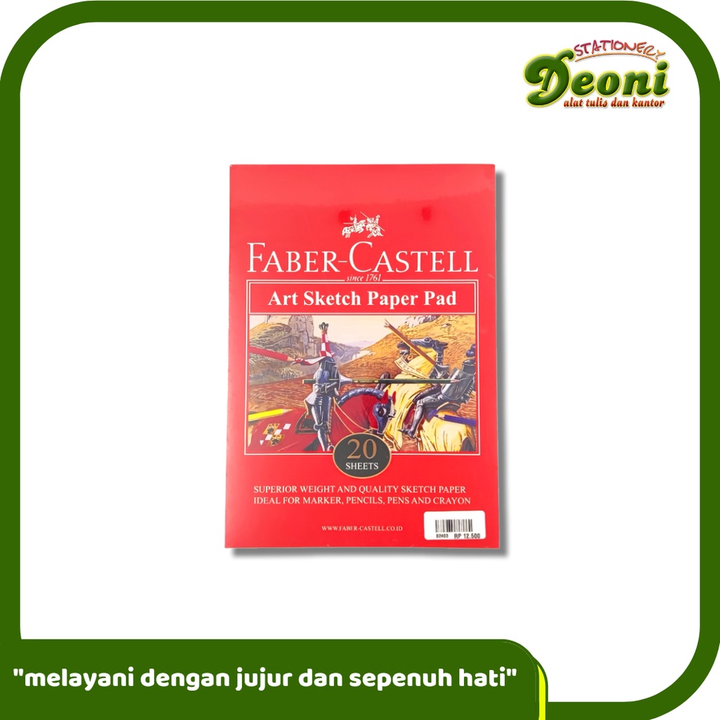 

FABER CASTELL 1740A5 Art Sketch Paper Pad Buku Gambar A5 20 Lembar
