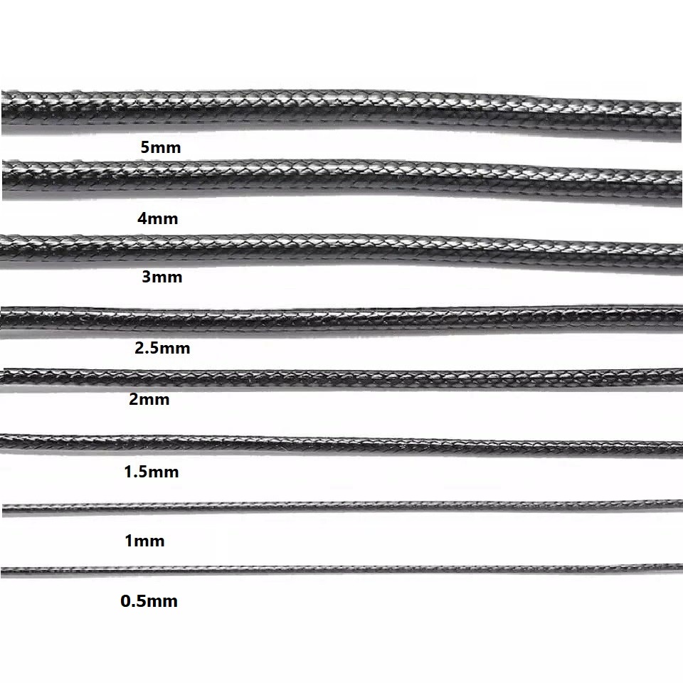 Tali Korea Wax Cord/Tali Kulit Korea/Tali Gelang Glossy Korea Untuk DIY uk 4-5mm Harga/1-2m
