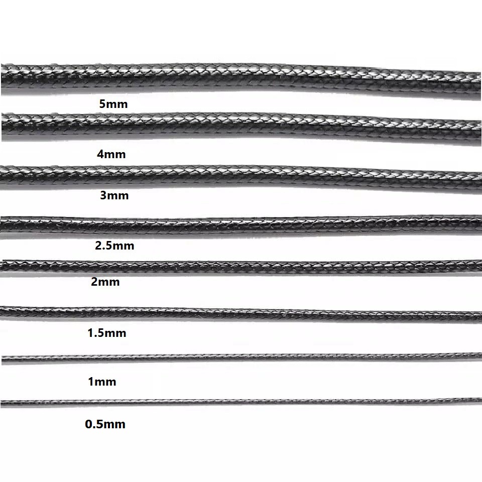 Tali Korea Wax Cord/Tali Kulit Korea/Tali Gelang Glossy Korea Untuk DIY ukuran 0.5-1.0mm Harga/160 Meter