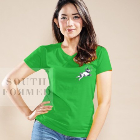 SOUTH FORMED LITTLE ASTRO DOG KAOS V NECK / O NECK KATUN PREMIUM ADEM WANITA / CEWEK GAMBAR