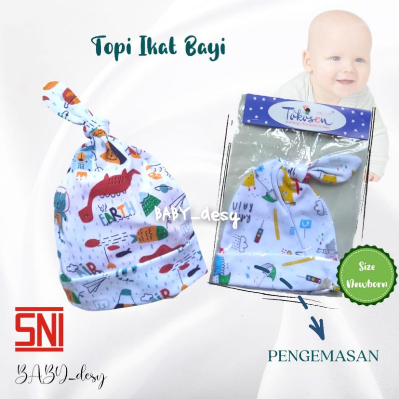 TOPI BAYI IKAT NEWBORN SNI / TOPI BAYI KUNCUNG / KUPLUK BAYI