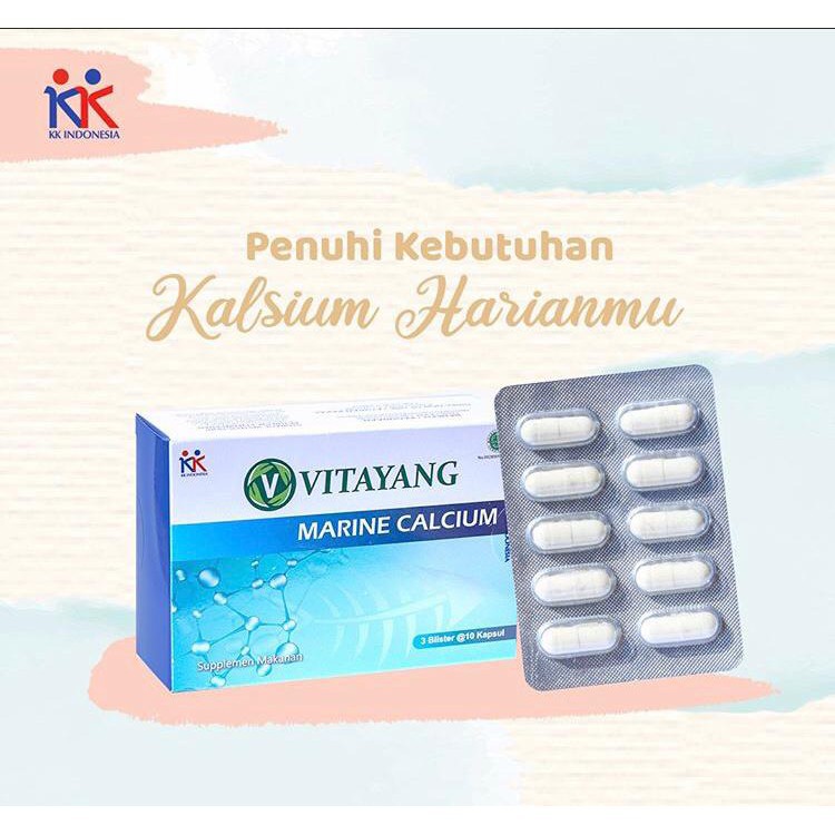 Vitayang Marine Calcium KK Indonesia Kalsium Harian Mencegah Osteoporosis Memperkuat Tulang dan Gigi
