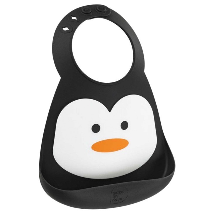 Penguin ORI MAKE MY DAY - BABY BIB - Celemek Makan Bayi - SLABBER Untuk umur 6 bulan s/d 3 tahun