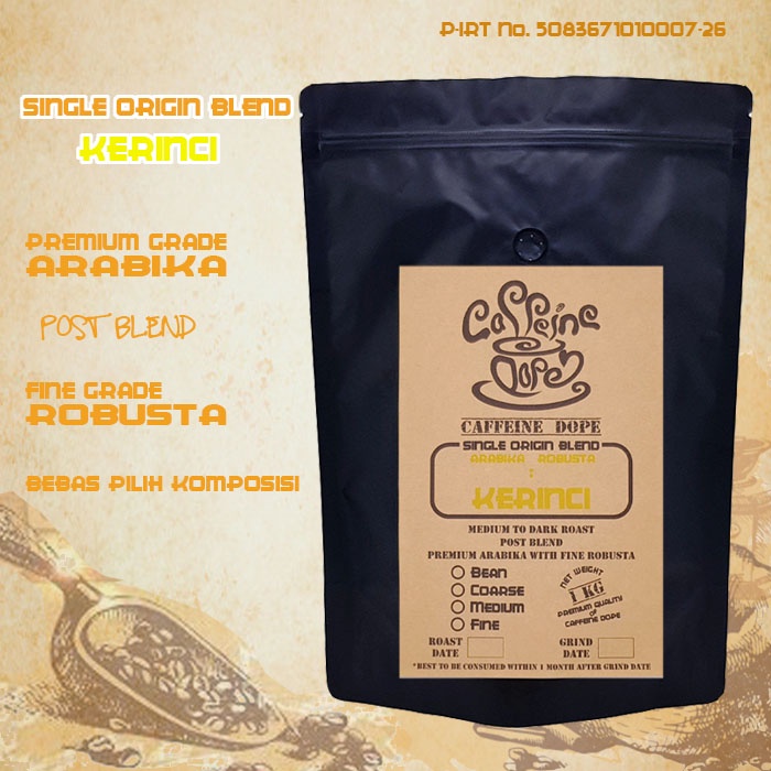 

Kopi Single Origin Blend Kerinci 1 Kg - Bean/Biji & Ground/Bubuk