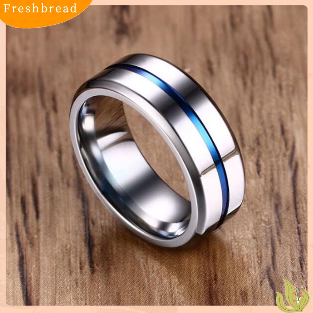 [TERLARIS]8MM Fashion Unisex Dual Color Thin Line-Inside Brushed Band Finger Ring Jewelry