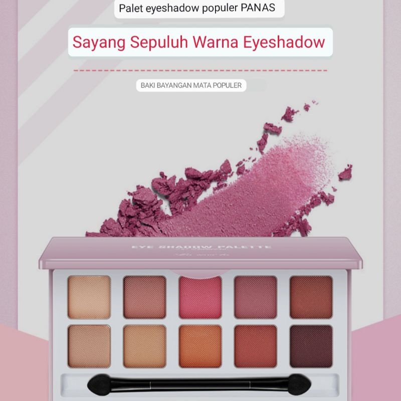 Geo LAMEILA Eyeshadow Palette 10 Shades Kosmetik Alis 10 Warna Original