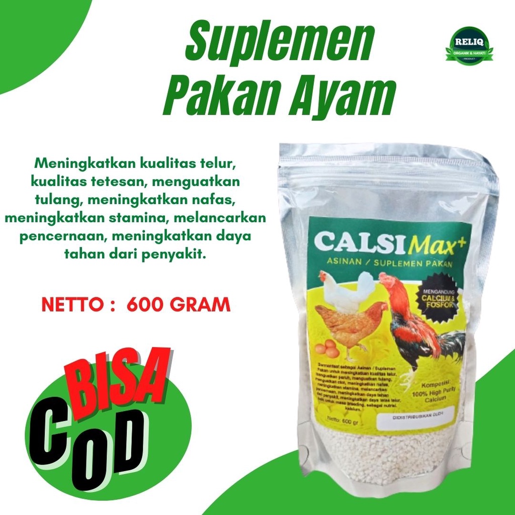 High Calsium & Fosfor Pelung Meningkatkan stamina & menguatkan nafas, Suplemen vitamin ayam Rambon c