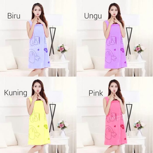 Online Saya Wearable Towel Baju Handuk Multifungsi Kimono Motif Import Bahan Tebal