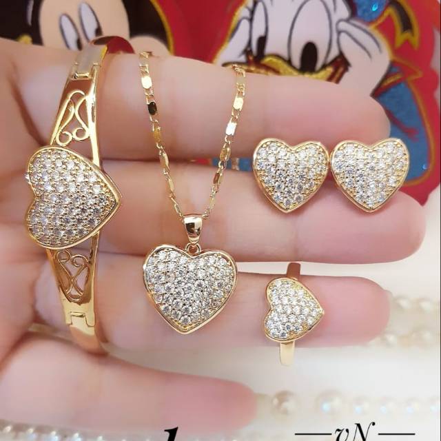 Xuping set perhiasan lapis emas 24k 2106g