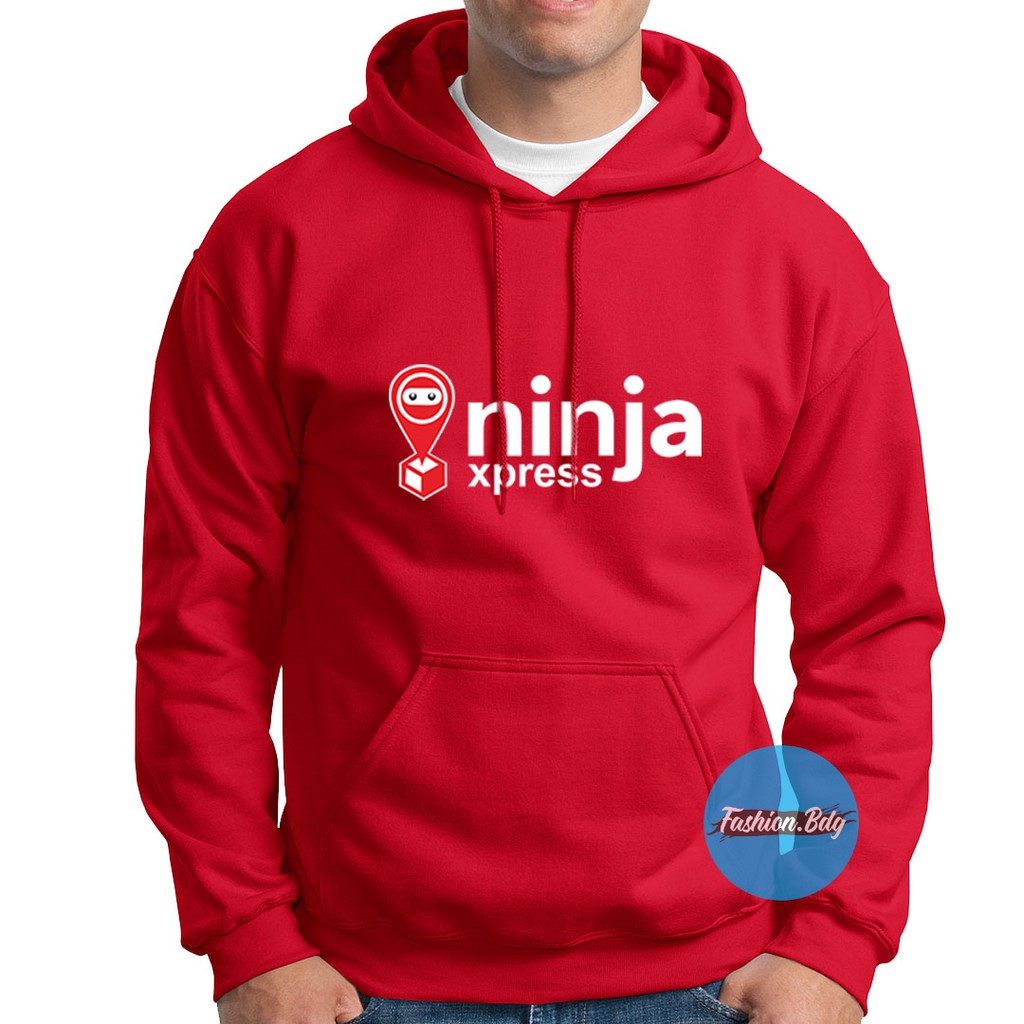 SWEATER HOODIE PRIA NINJA XPRESS BLACK NAVY GREY MERAH PUTIH