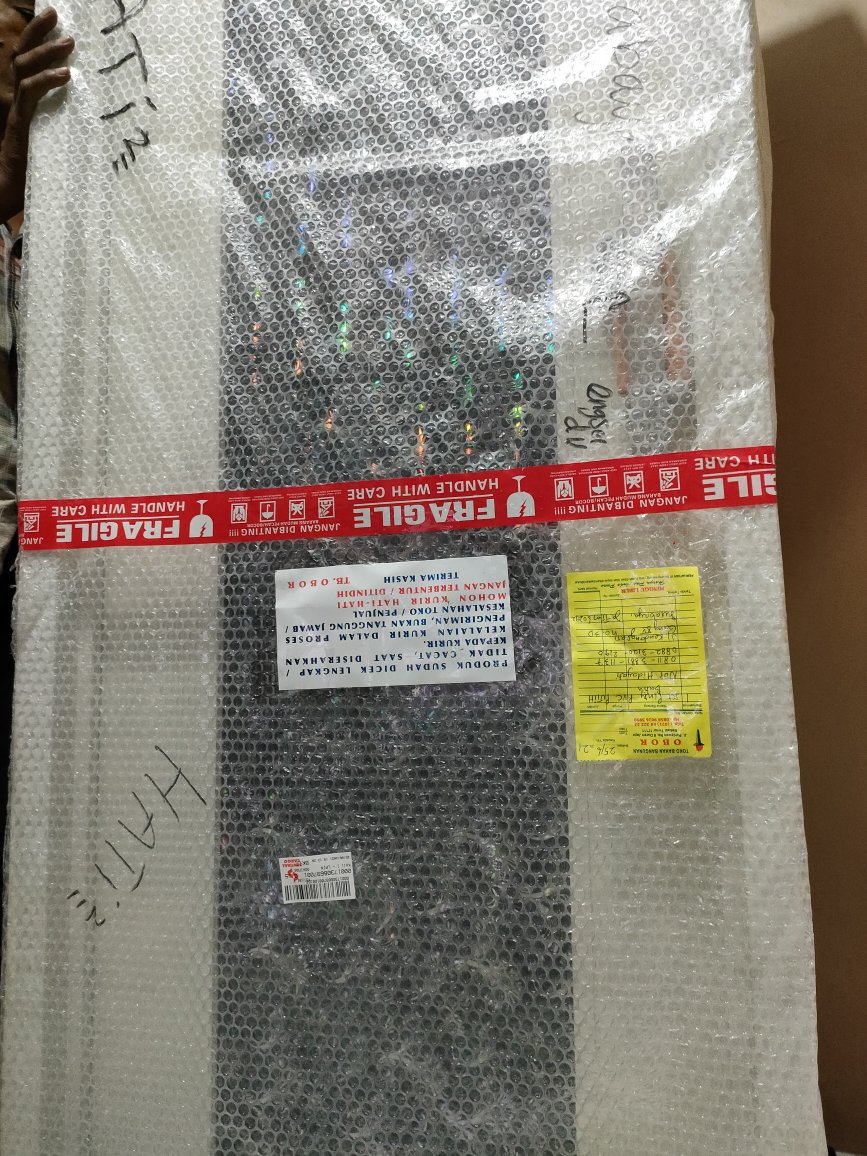 Pintu Kamar Mandi Pvc Motif Lukisan Batik Hitam Ukiran Hologram Minimalis