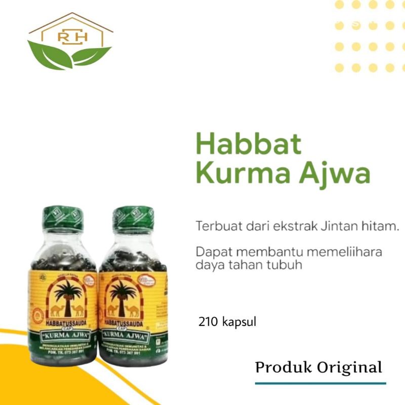 

Habbatussauda Kurma Ajwa 210 kapsul