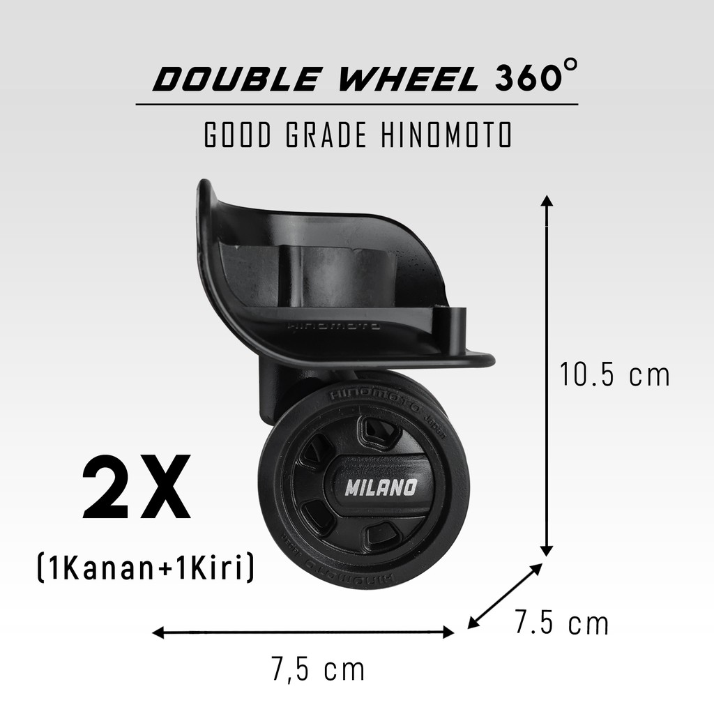 Part Koper : Roda 360 derajat HINOMOTO Wheel KANAN + KIRI