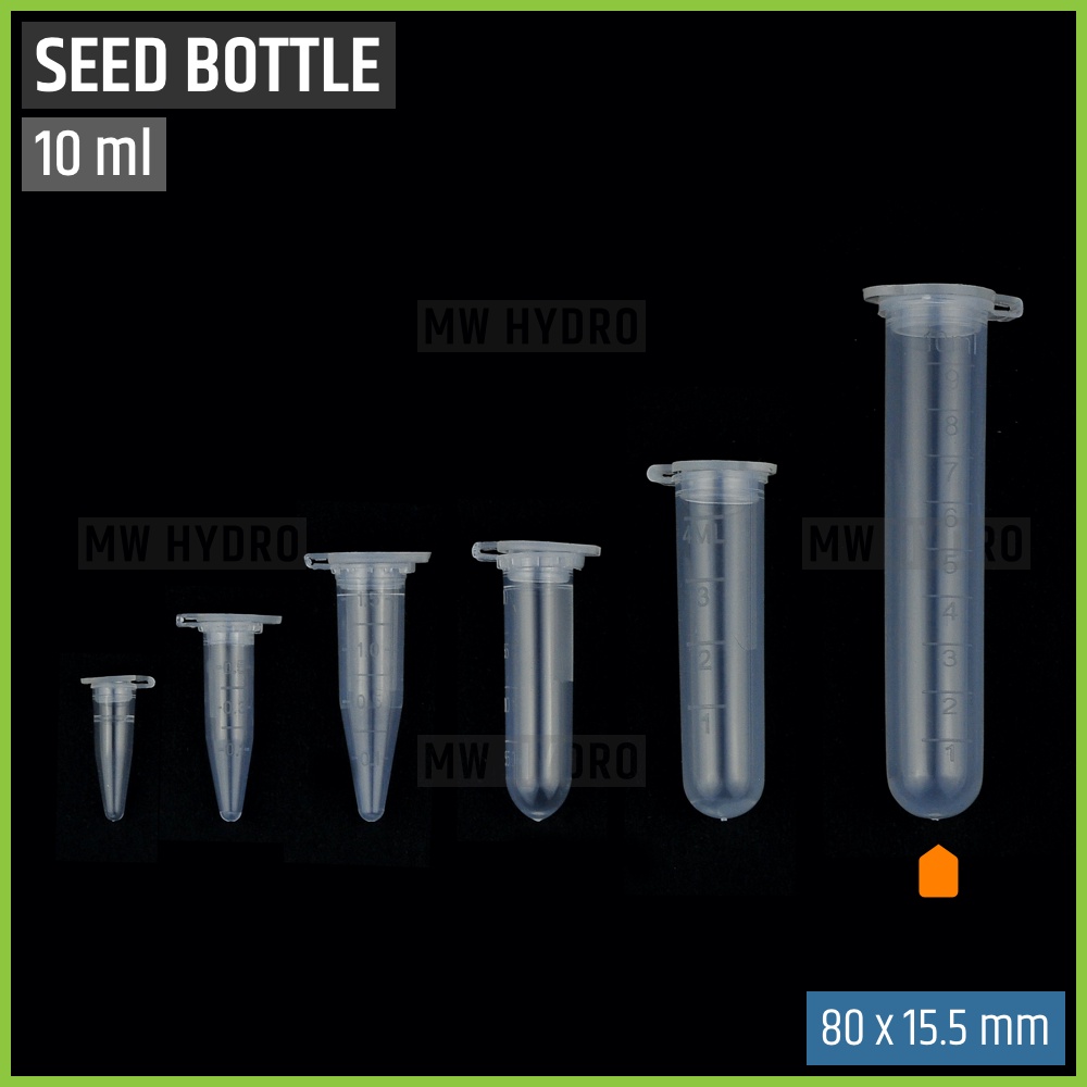 Botol Tabung Plastik Untuk Benih / Plastic Seed Bottle Tube - 10 ml