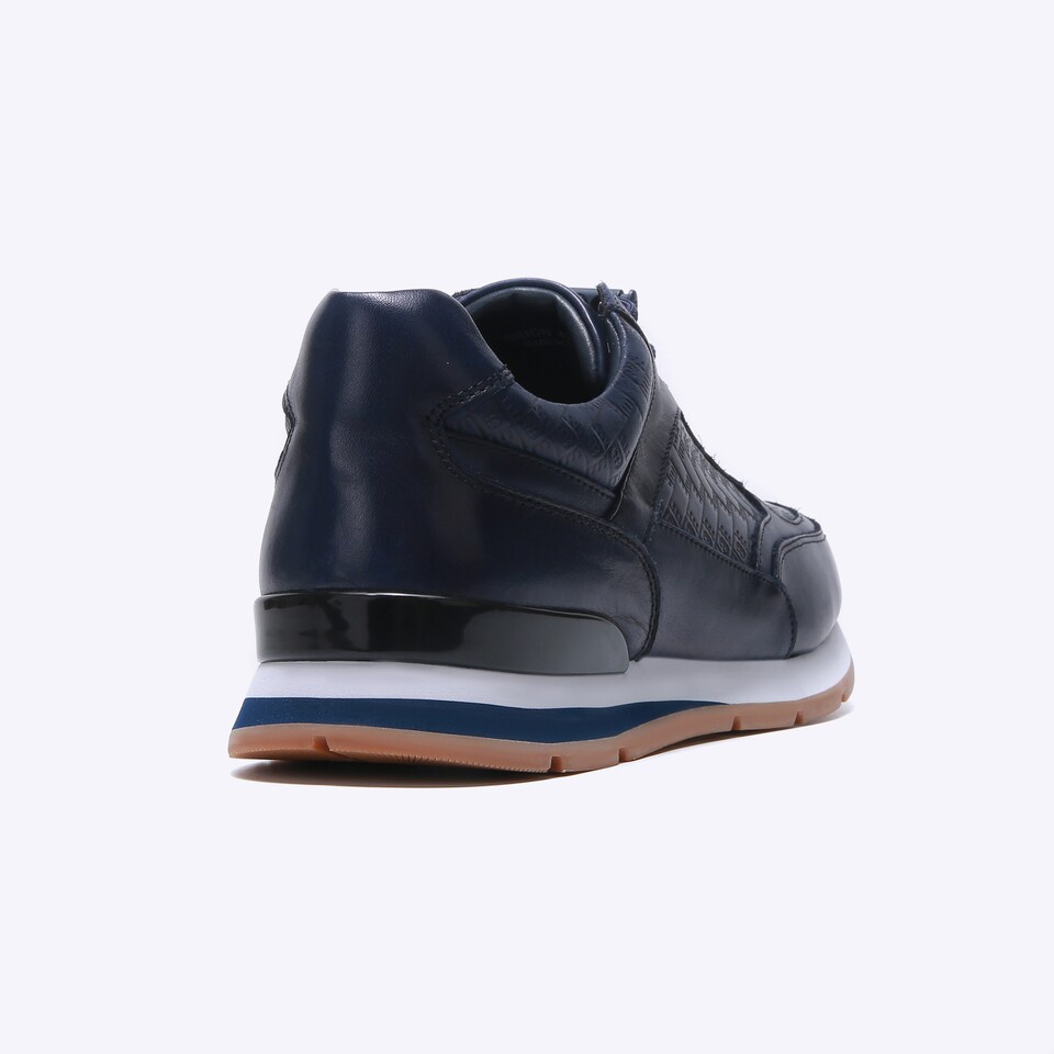 SEPATU SNEAKER EVERBEST PRIA ORIGINAL CASUAL KETS KULIT BIRU NAVY EMA1