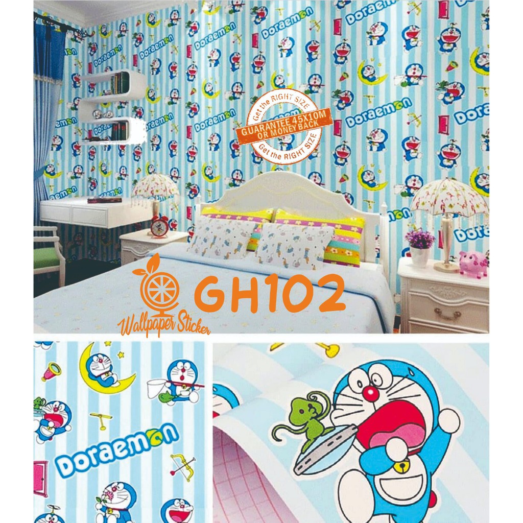 Bayar Di Tempat Wallpaper Sticker Dinding Gh Karakter Doraemon