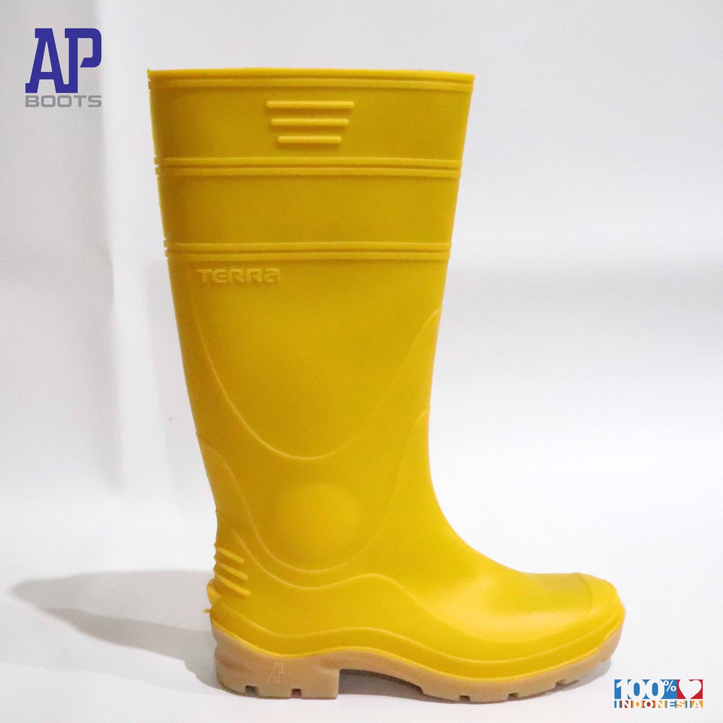 AP TERRA YELLOW 39-42 - SEPATU BOOT SAFETY KARET -  AP BOOTS