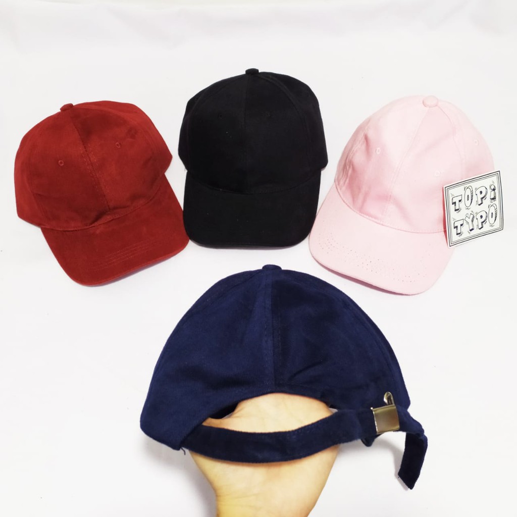 Topi Baseball Tali Panjang Polos Pengait Cakop Besi Premium PoloCap Polo