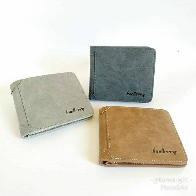 DP05 Dompet Saku Lipat Pria Original Baellerry Bahan Kulit Sintetis