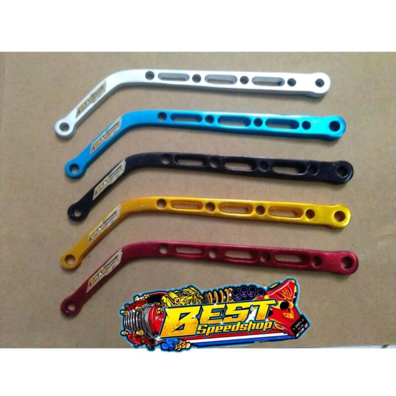 BRAKET L KNALPOT LUBANG / PANGKON KNALPOT L CNC MOTIF LUBANG COAK PANJANG 24CM