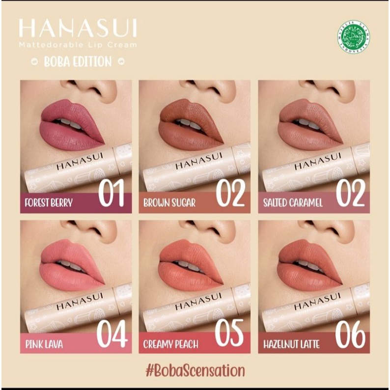 (*) HANASUI LIPCREAM BOBA SERIES