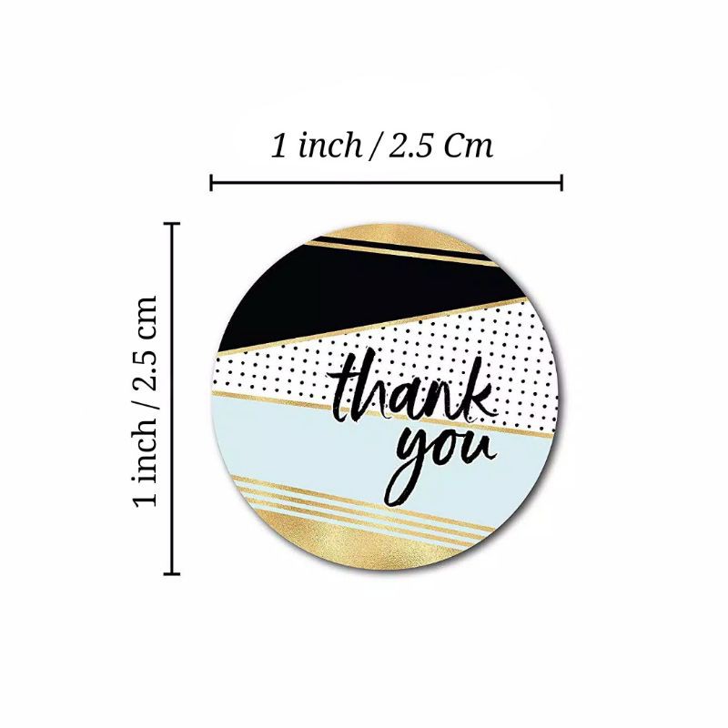 Stiker Label Thank You / Sticker Thank You ( Harga SATUAN = 2,5 Cm / 1 Pcs)