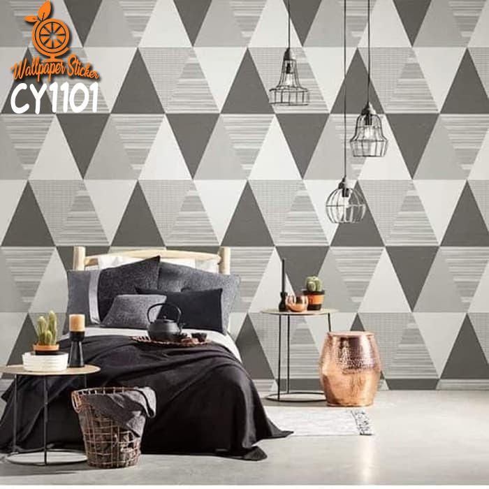 Walpaper Dinding Stiker Wallpaper Sticker Bata Garis Batik Karakter Walpaperdinding Cy1101