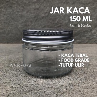 TUTUP STAINLESS 150 ML Jar Kaca / Glass Jar 150ml