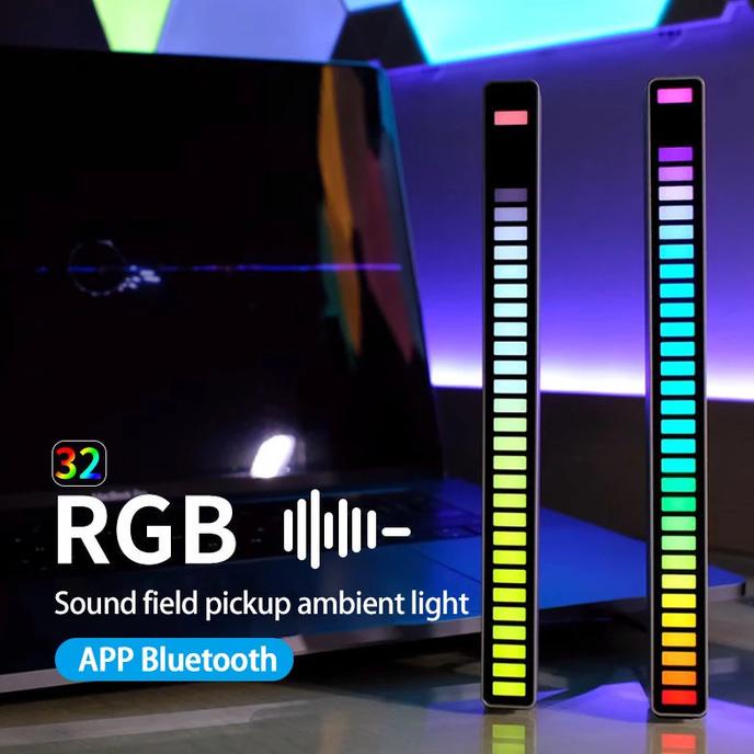 led bar lampu equalizer audio spectrum sensor suara RGB music strip -