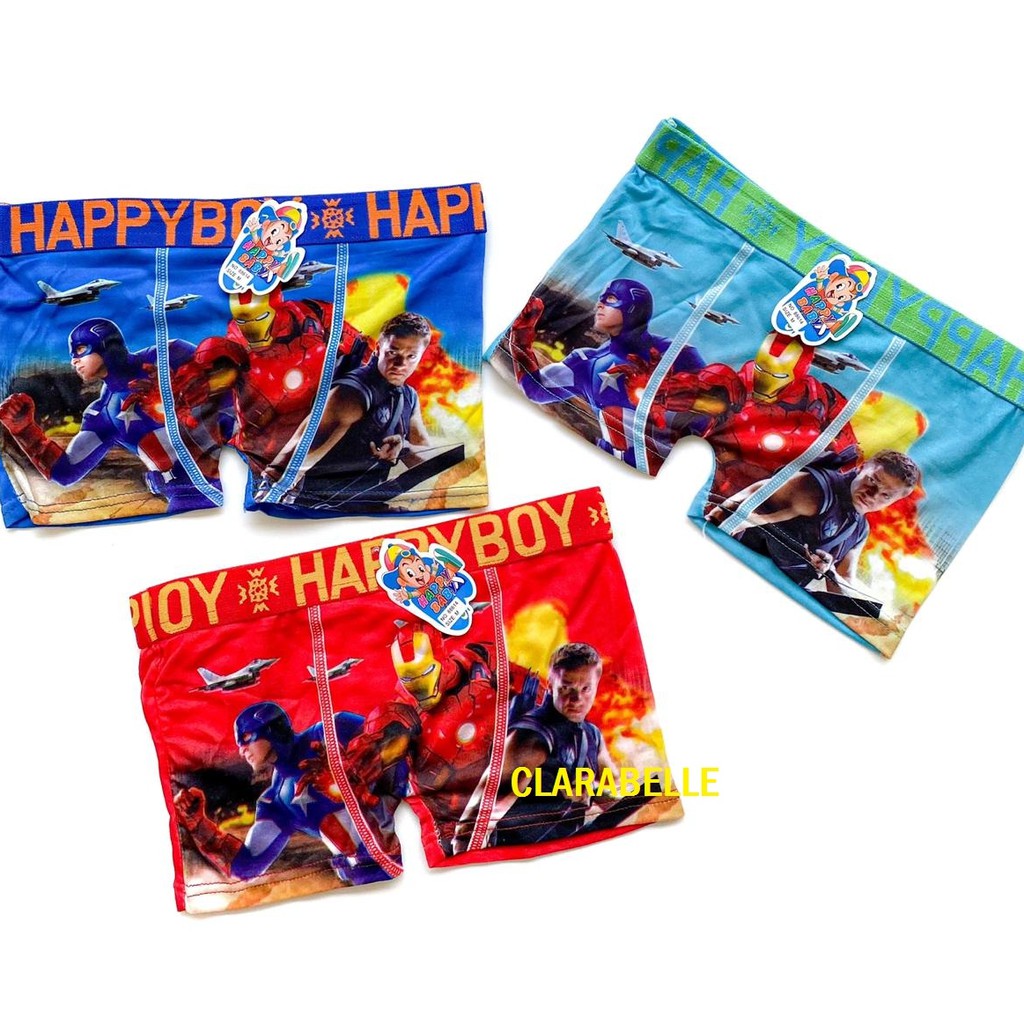 Celana Dalam Anak Laki - Laki HAPPY BOY Model Boxer Motif Kartun