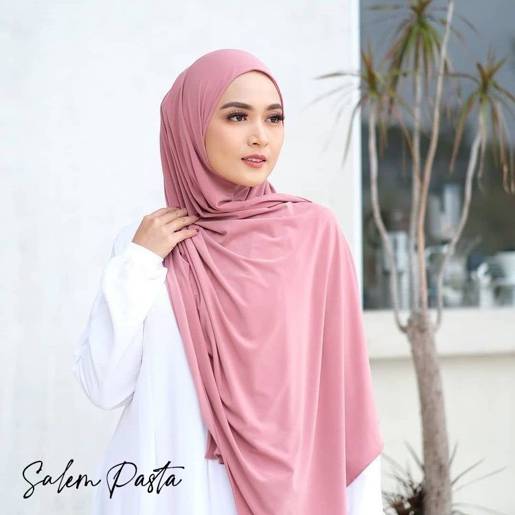 Jilbab Khimar Hijab Pashmina Instan Jersey Premium-1