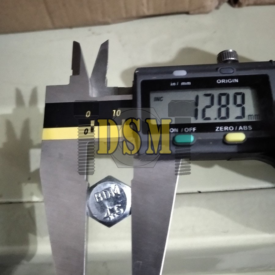 Grade 4.6 Galvanis BMP M8x65 / Mur Baut Putih 6,5 CM Pitch 1,25 Kunci 13