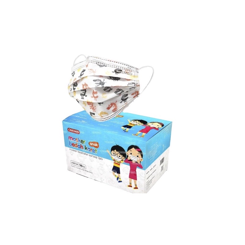 Masker ONEMED kids / Masker Maxhealty kids 3 Ply