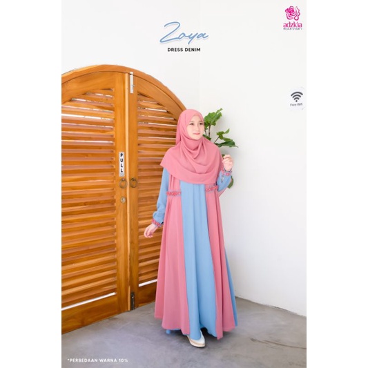 ZOYA DRESS DENIM By ADZKIA HIJAB