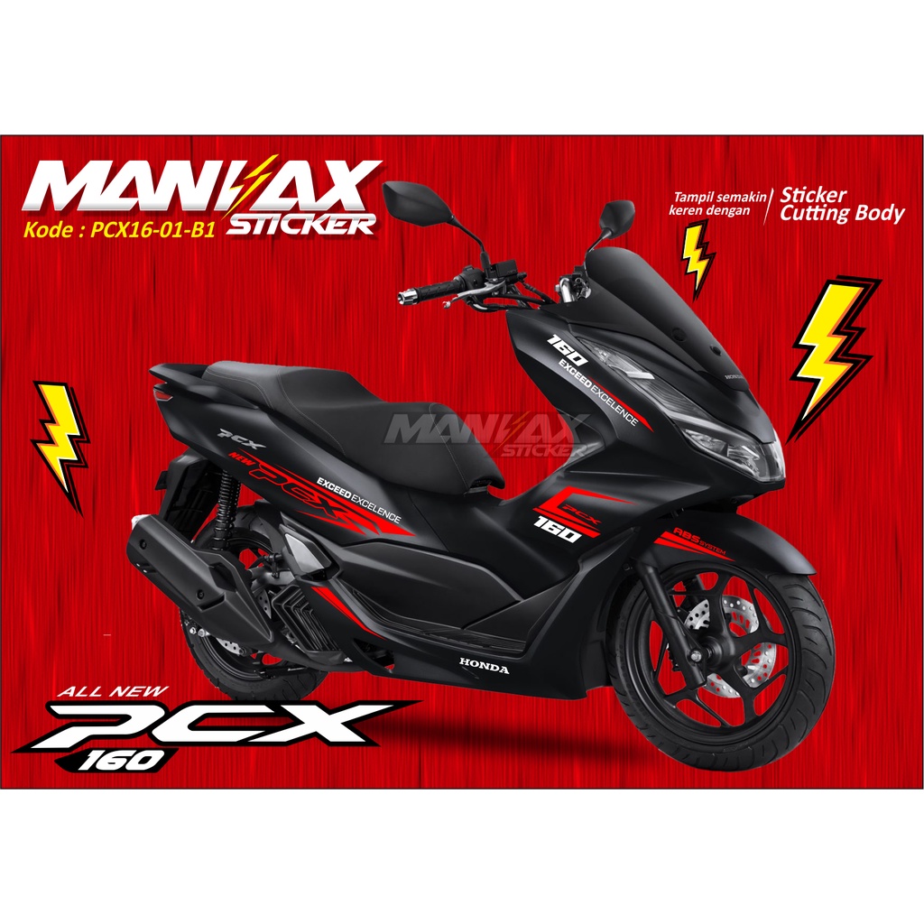 Sticker PCX Striping PCX Sticker Cutting PCX 160 Merah Putih