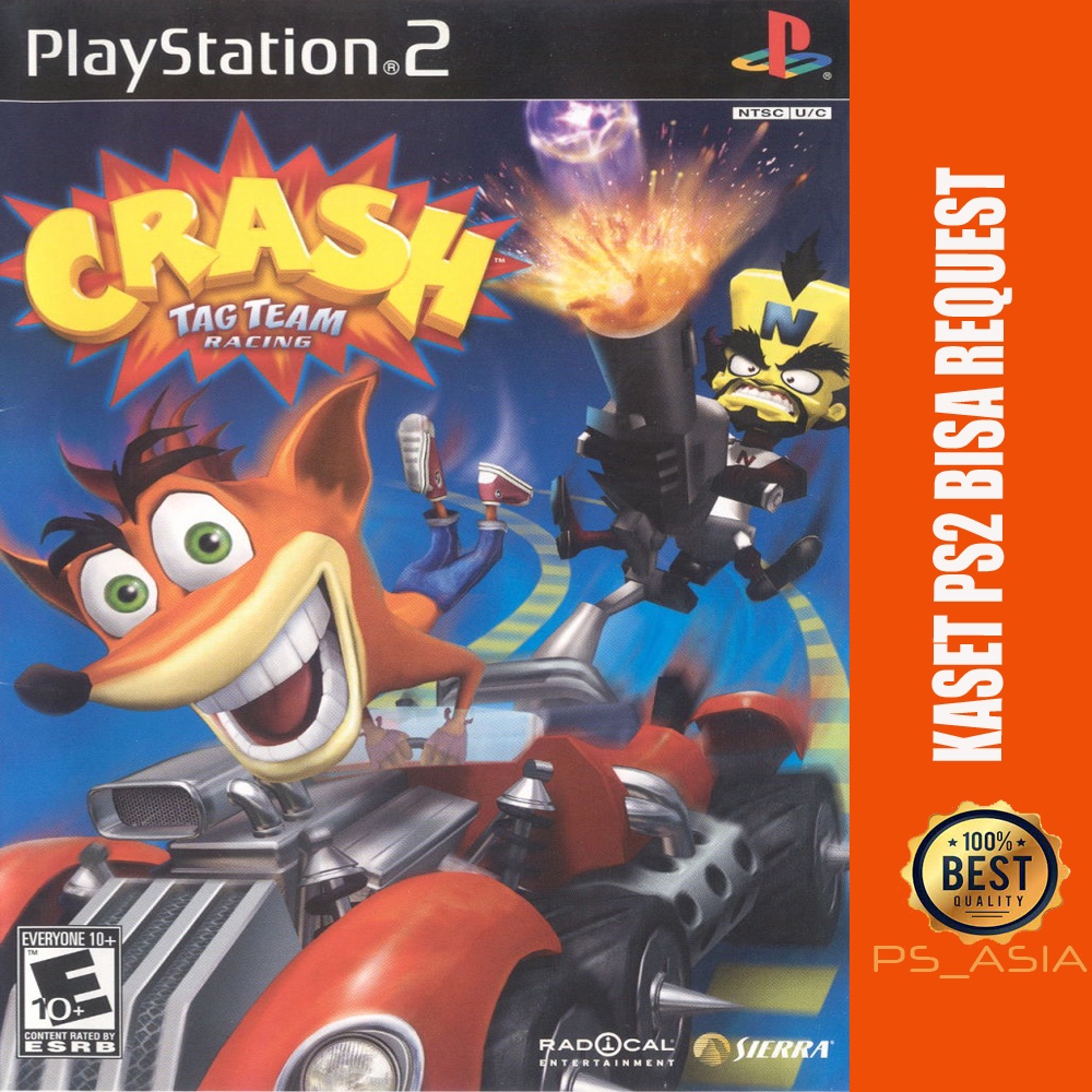 Kaset PS 2 CTR Crash Tag Team Racing