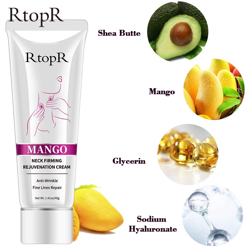 RtopR Neck Firming Rejuvenation Cream Anti-wrinkle Firming Skin Whitening Moisturizing Neck Serum Mild Peeling Beauty Neck Care