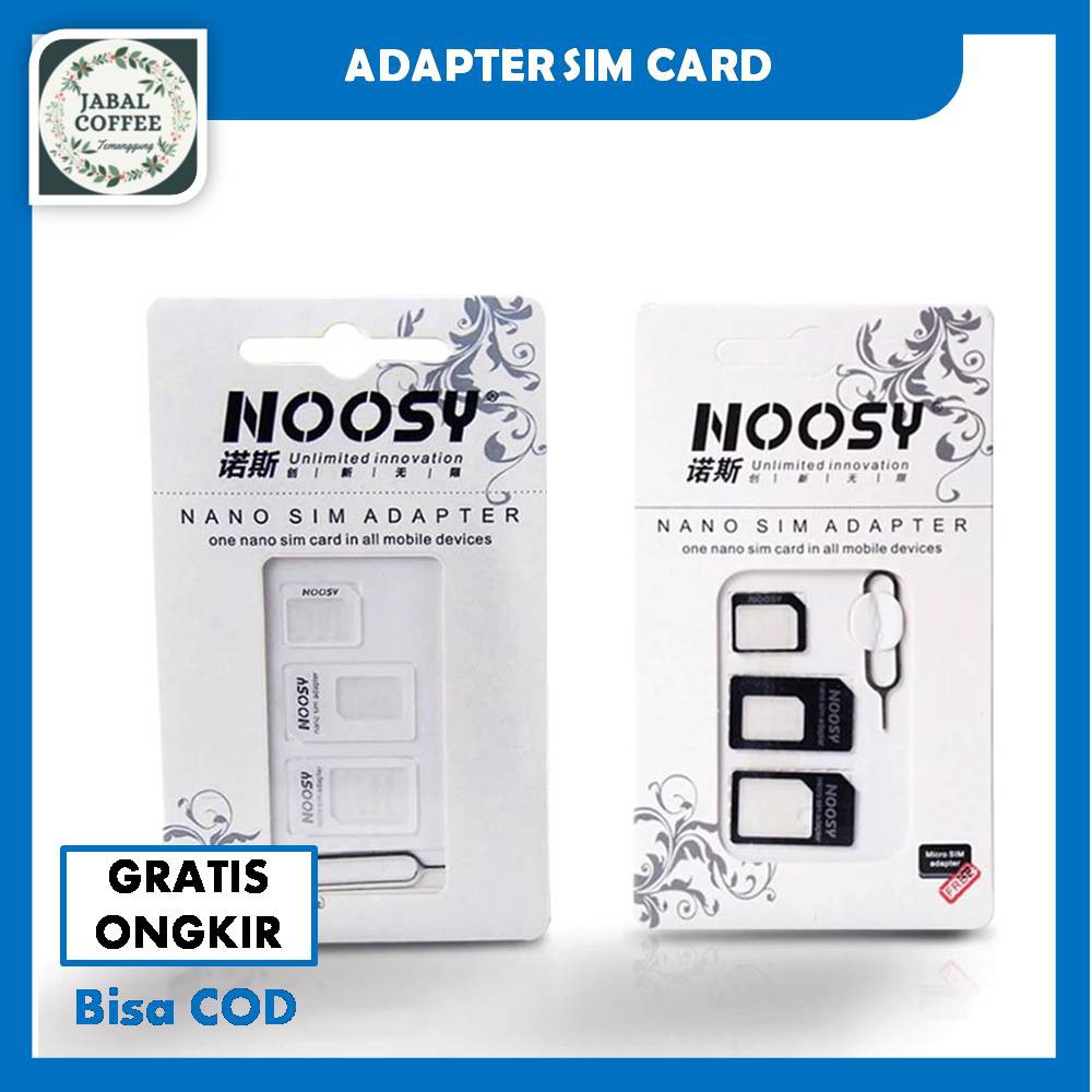 Adapter Sim Card Noosy / Adapter Sim Card Noosy 4in1 Nano Micro / Sim Card Adapter Nano Micro J109